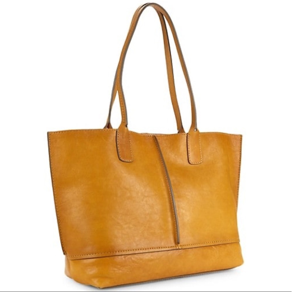 FRYE ✨ Brown / Tan Leather Boho Tote Bag Purse